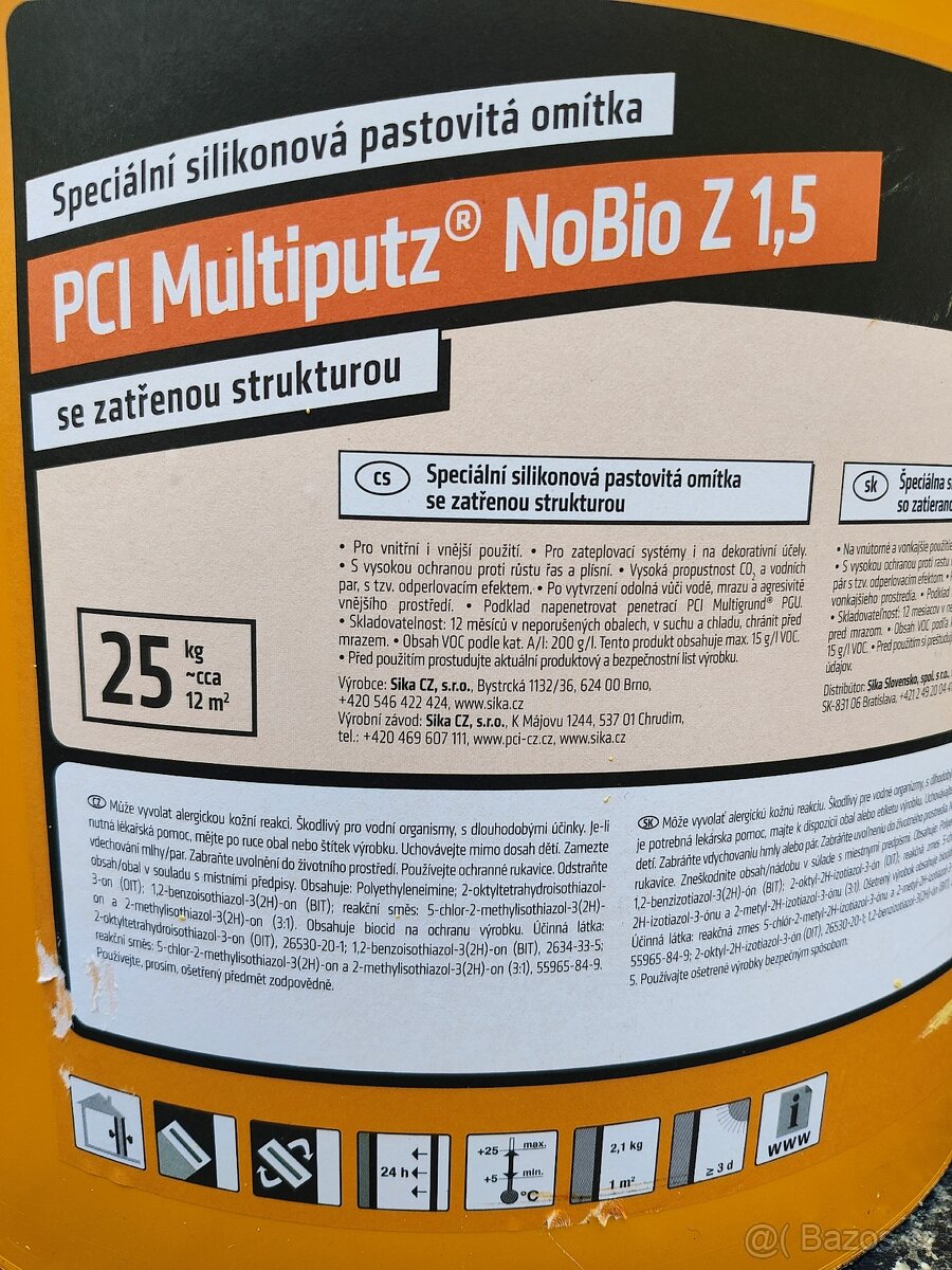 Omítka PCI Multiputz NoBio Z1,5 - 2