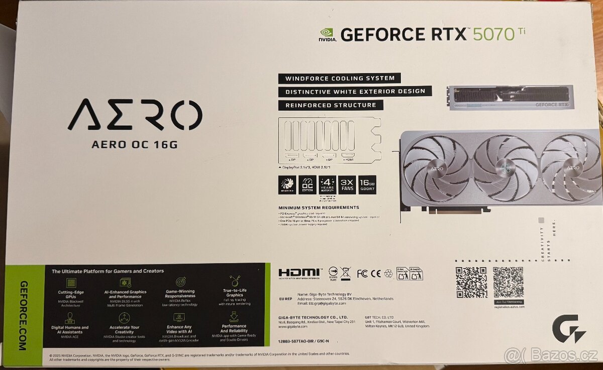 GIGABYTE RTX 5070 Ti AERO OC 16GB DPH - 2