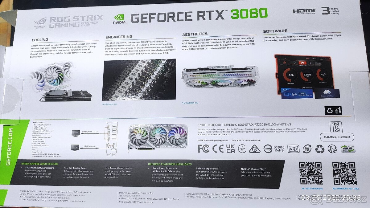 ASUS ROG Strix GeForce RTX 3080 O10G White V2 LHR - 2