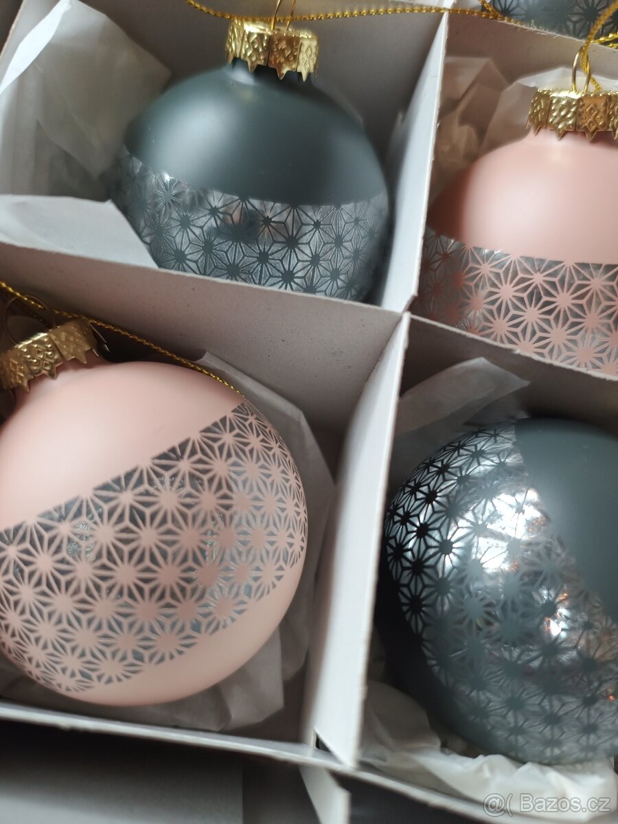 Skleněné vánoční ozdoby, baňky, koule - 2