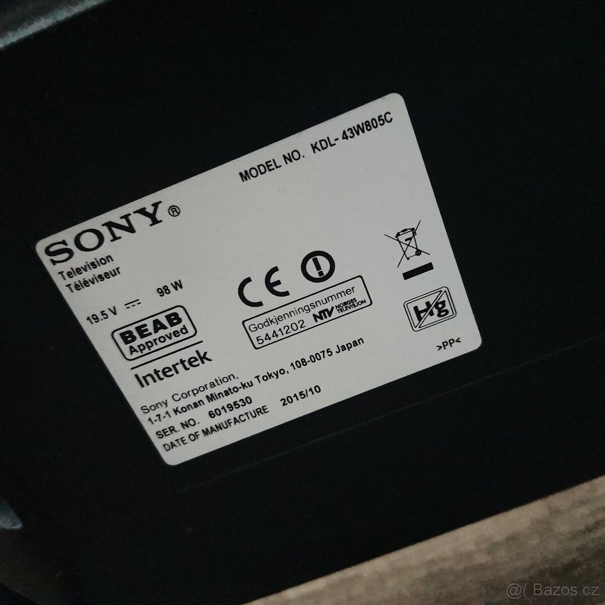 Prodám TV Sony Bravia 3D - 2