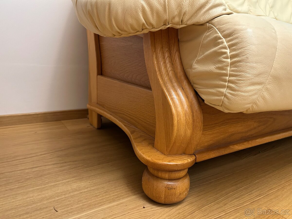 Kožená sedačka rozkládací - 2