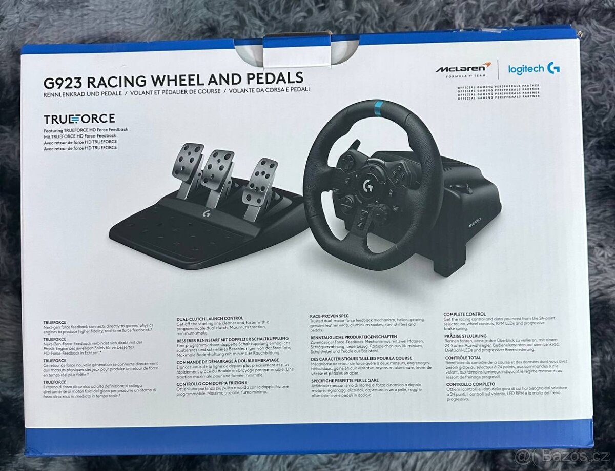 Logitech G923 TrueForce + pedaly - PS4/PS5/PS - top stav - 2