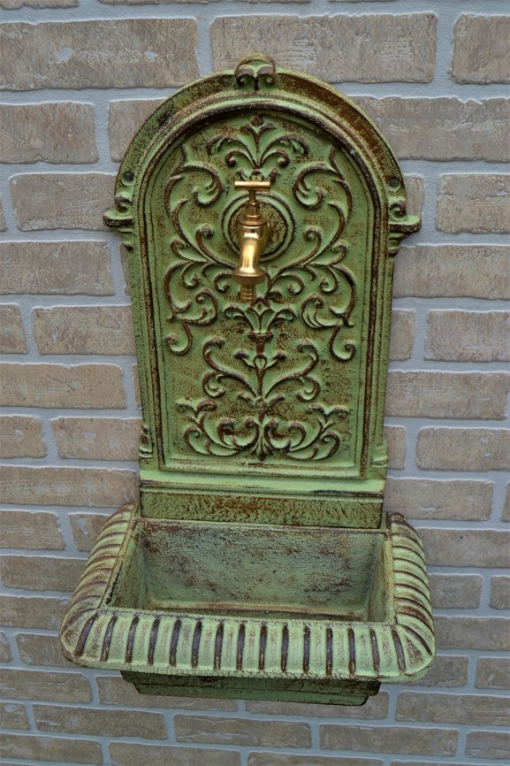 Litinová výlevka - umyvadlo 64 cm - zelené - 2