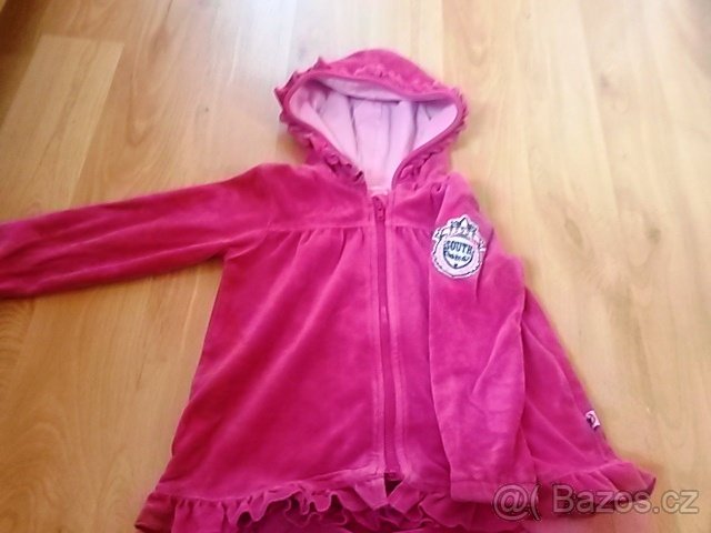 LINDEX- sametová souprava mikiny a tepláčků-vel. 86 - 2