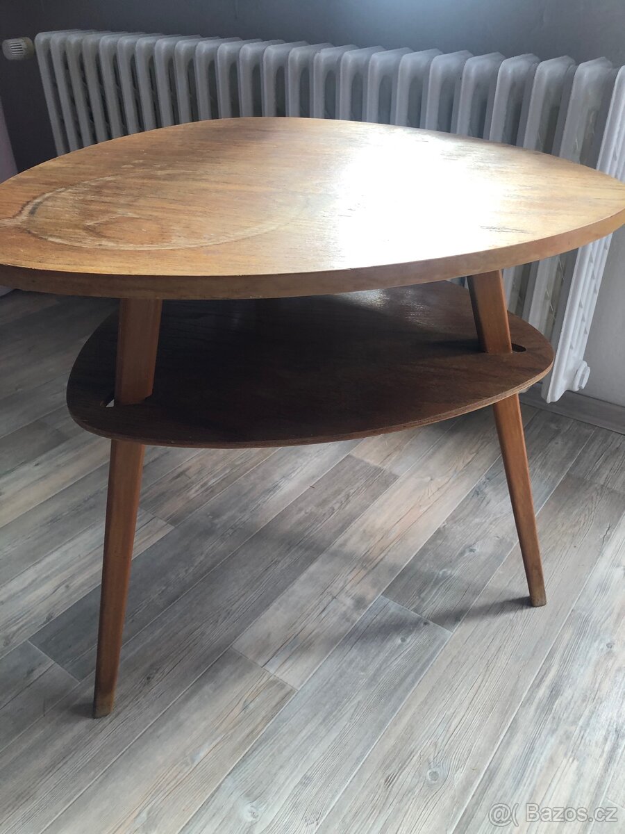 Retro konferenční stolek trsátko - 2