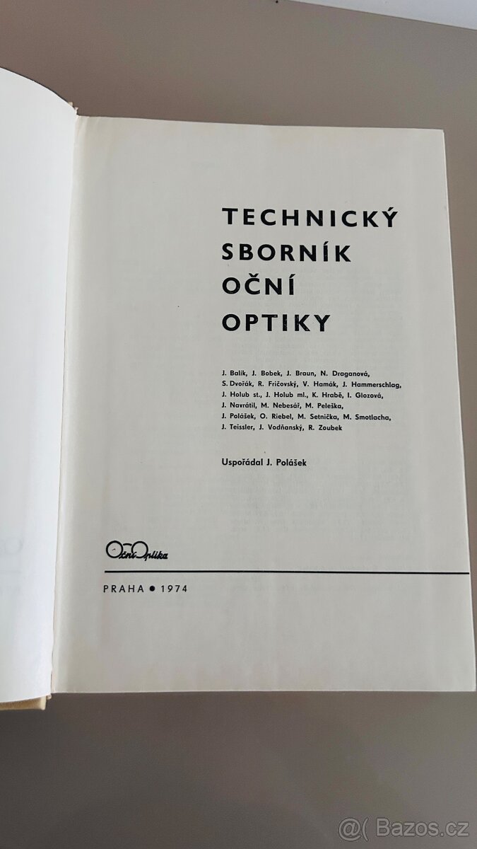 Technický sborník oční optiky, ročník 1974 - 2