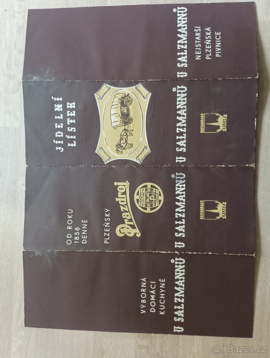 Starý jídelní lístek - 2