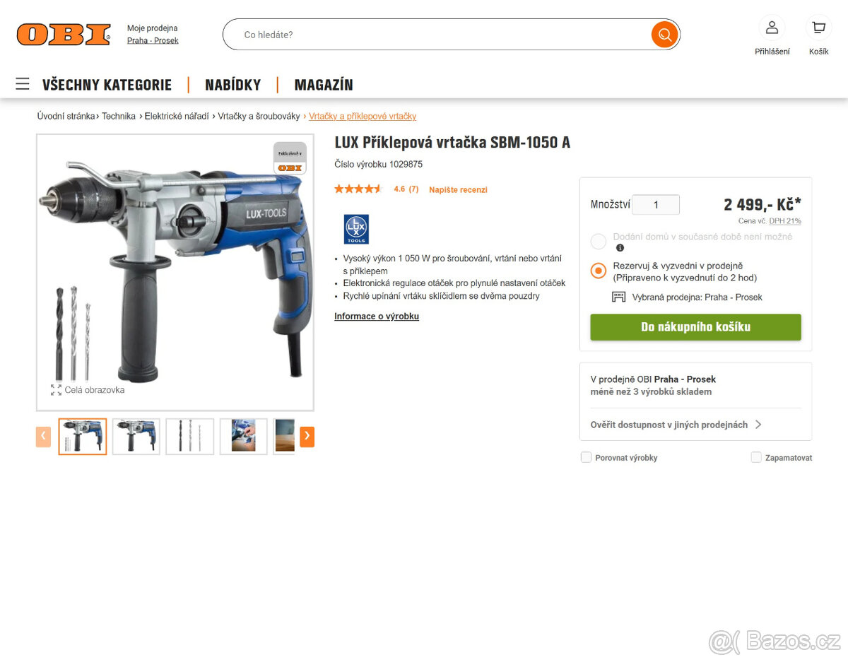 LUX Příklepová vrtačka SBM-1050 A - 2