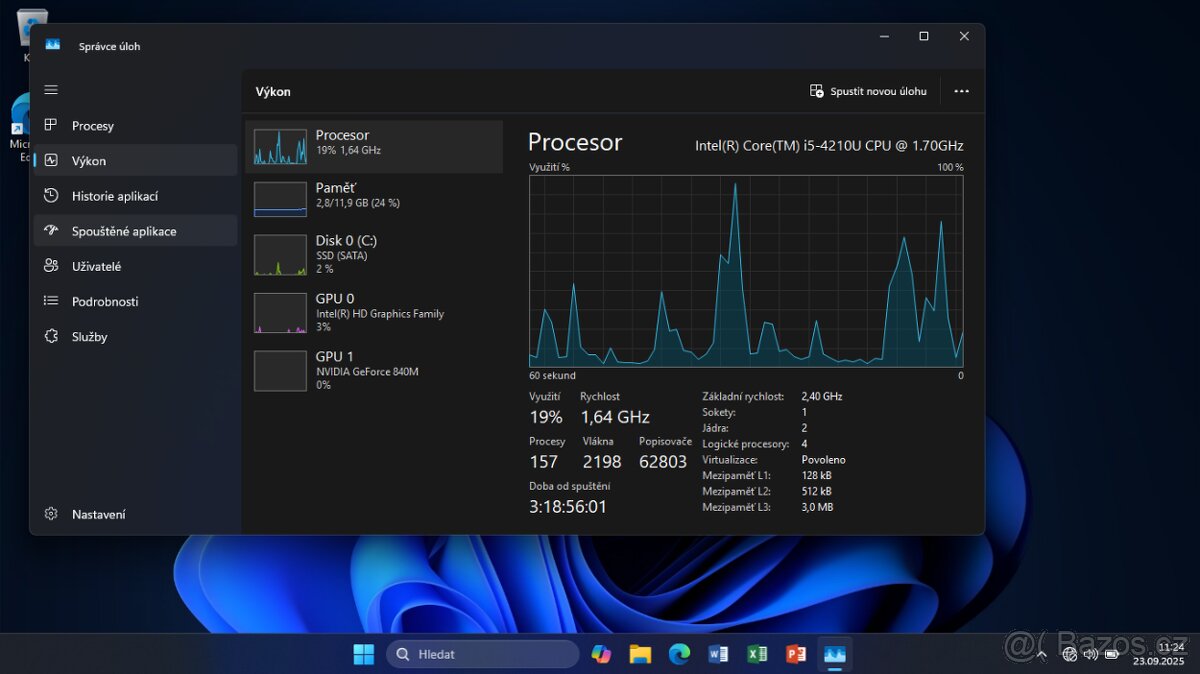 Asus F550L, 12GB RAM, i5, druhá grafika, win11, office - 2