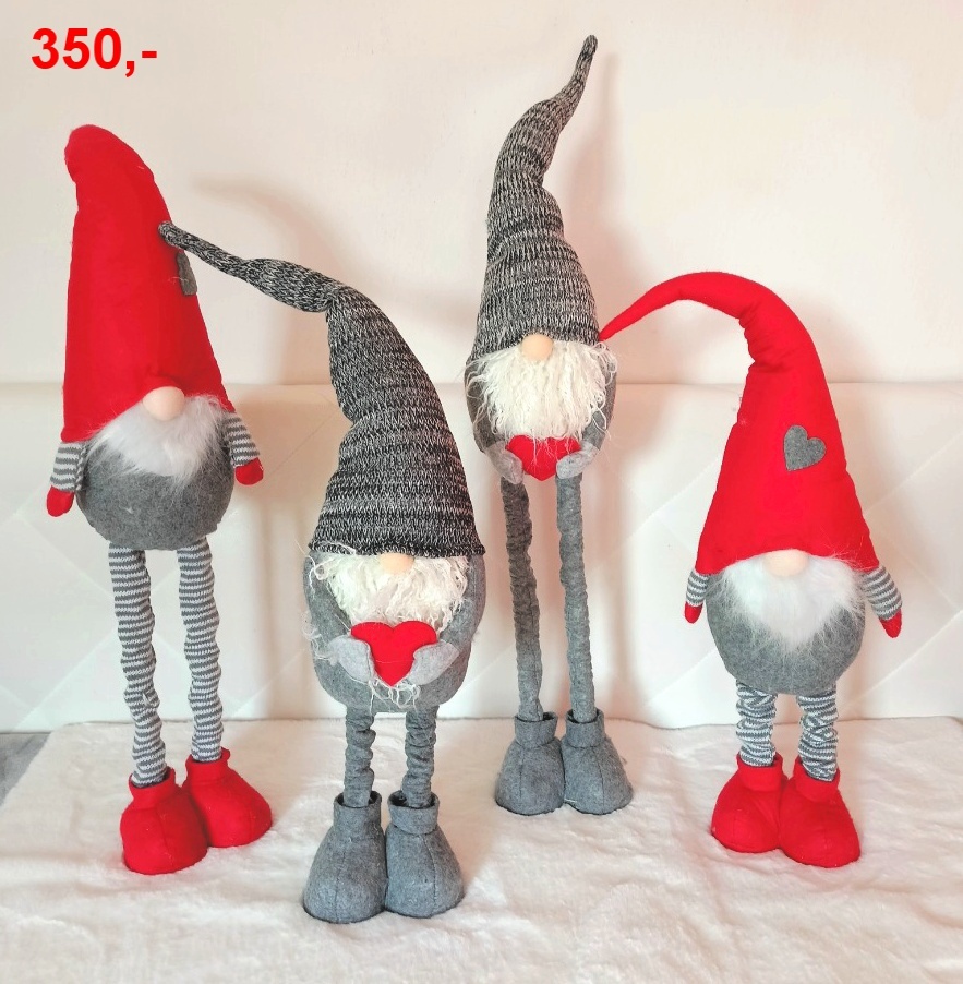 VELKÝ červený VÁNOČNÍ SKŘÍTEK - 65-87 cm - 1x - 2