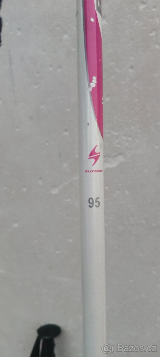 Dětské lyže Wedze 140 cm a hůlky 95 cm. - 2