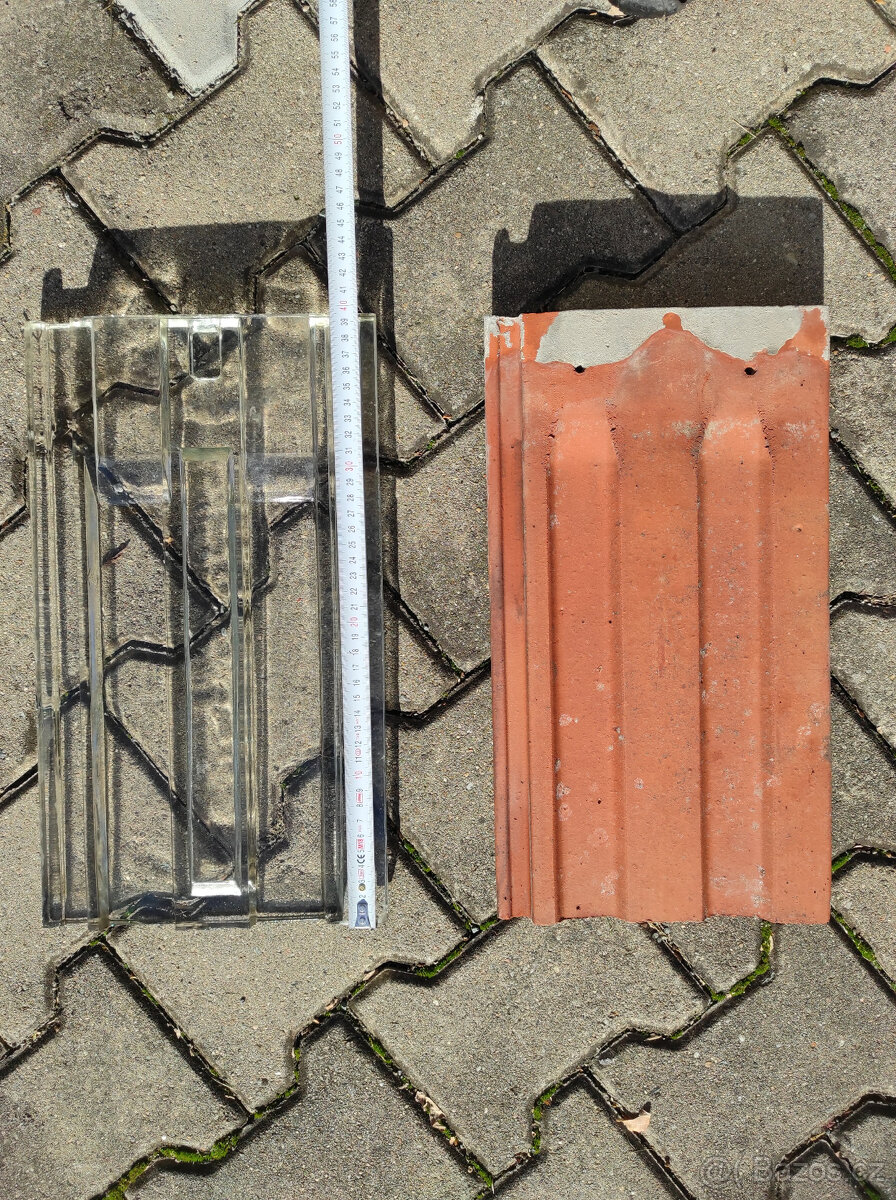 Skleněné a pálené tašky jednofalcové - 2