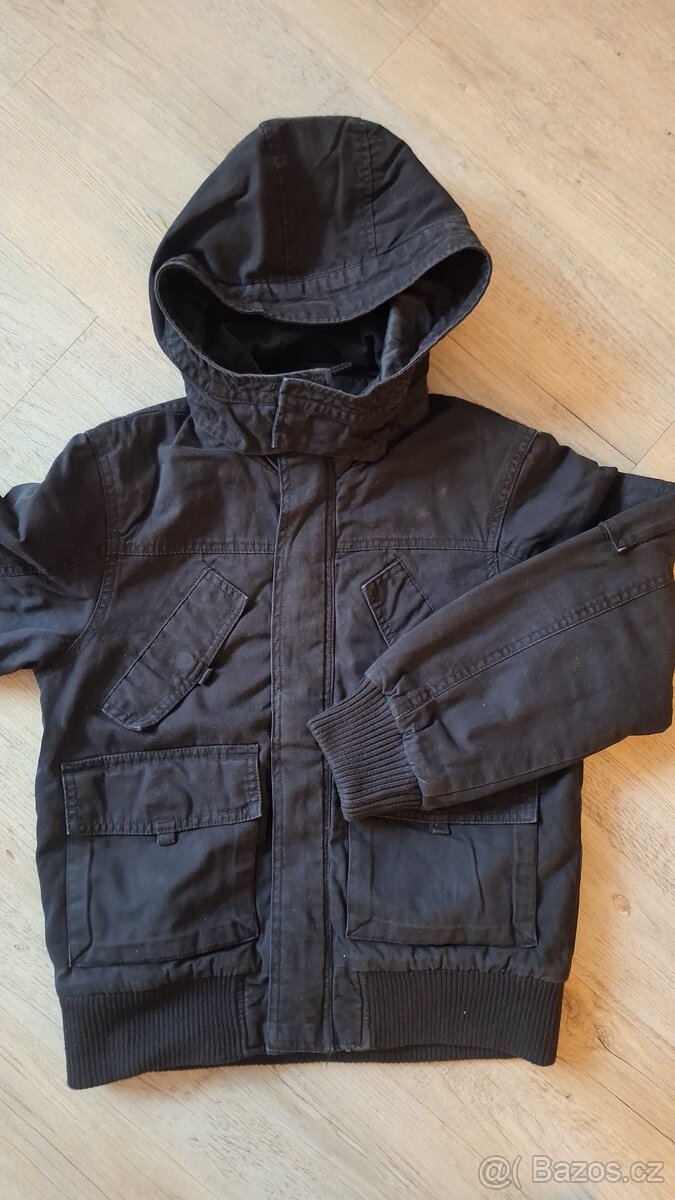 Černá chlapecká bunda HaM, vel 146 - 2