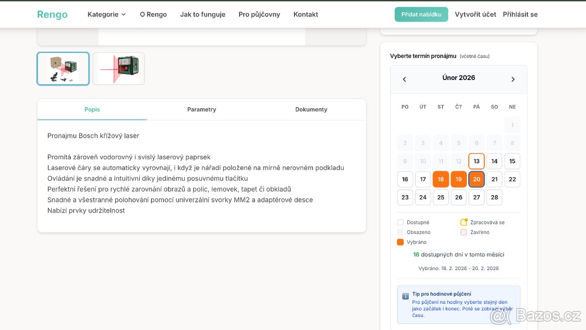 Křížový laser pronájem - 2