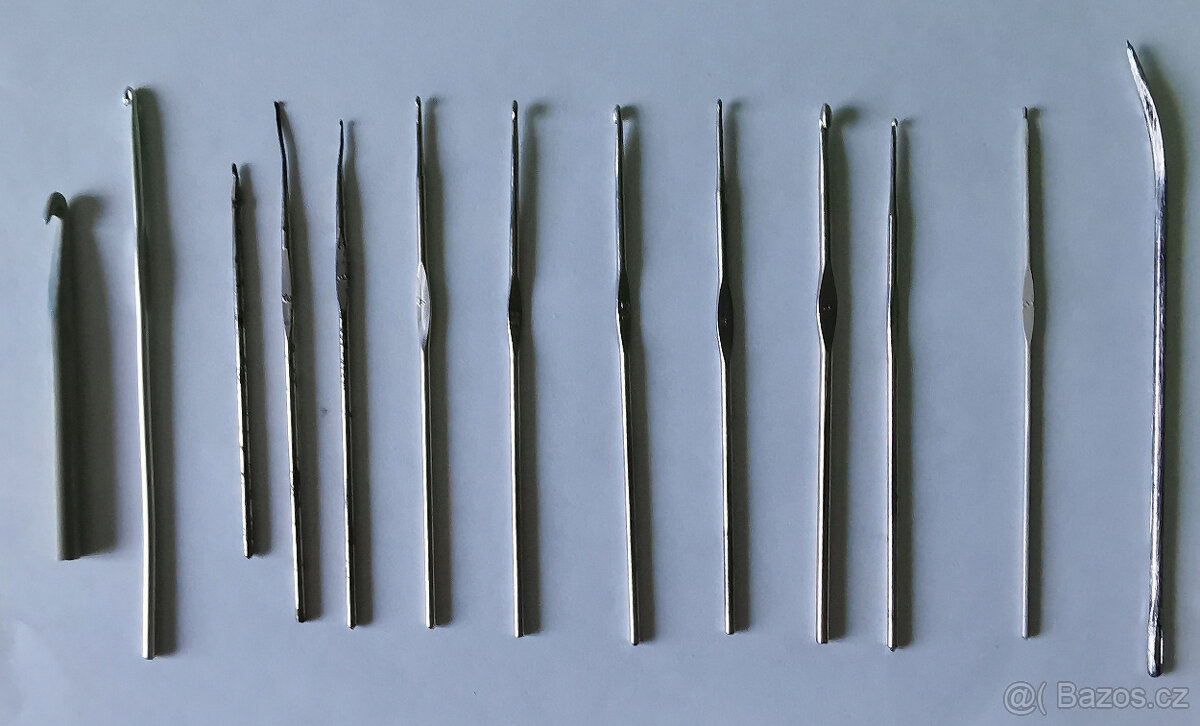 Sada retro háčků na háčkování – 25 ks (70.–90. léta, mix - 2