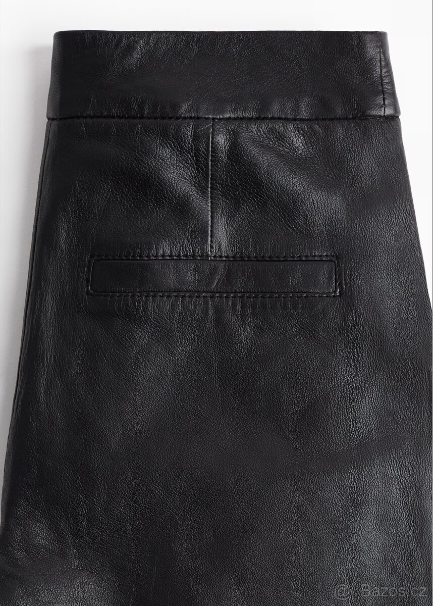 NOVÉ kožené kalhoty bootcut H&M, vel. 38 - 2