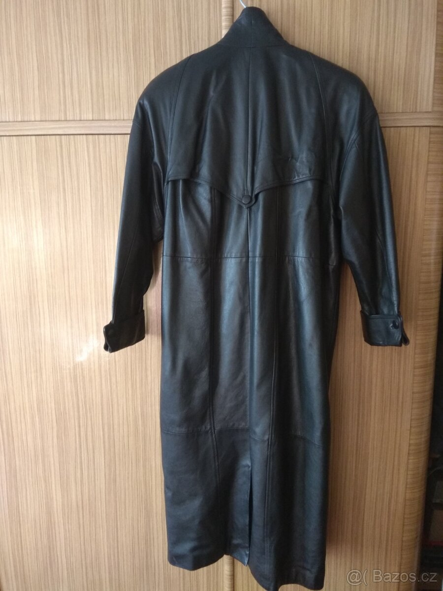 Dámský dlouhý kožený kabát - 2