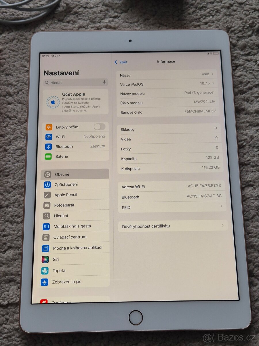 Apple iPad 7. generace 128gb - 2