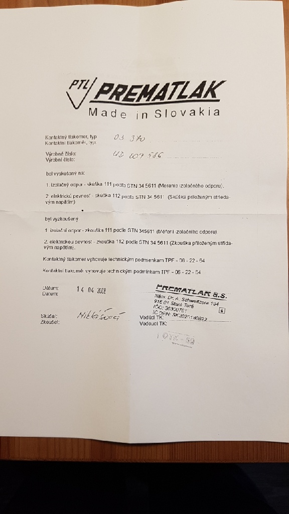 kontaktní tlakoměr - 2