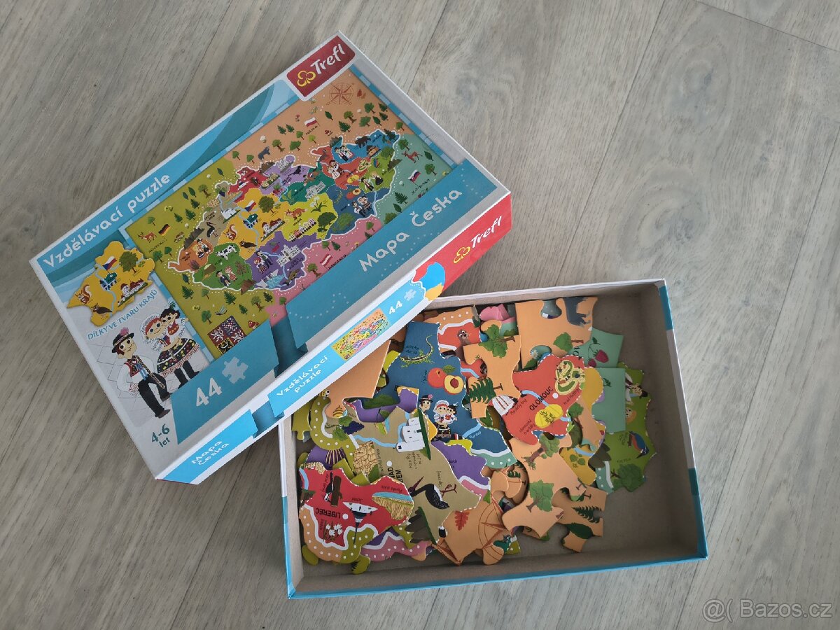 Prodám vzdělávací puzzle Mapa Česka - 2