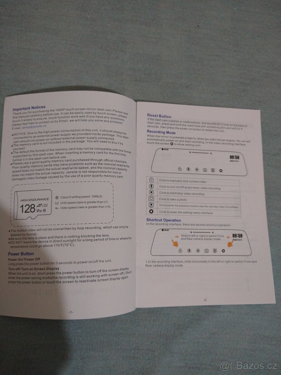 Autokamera ve zpětném zrcátku nová - 2