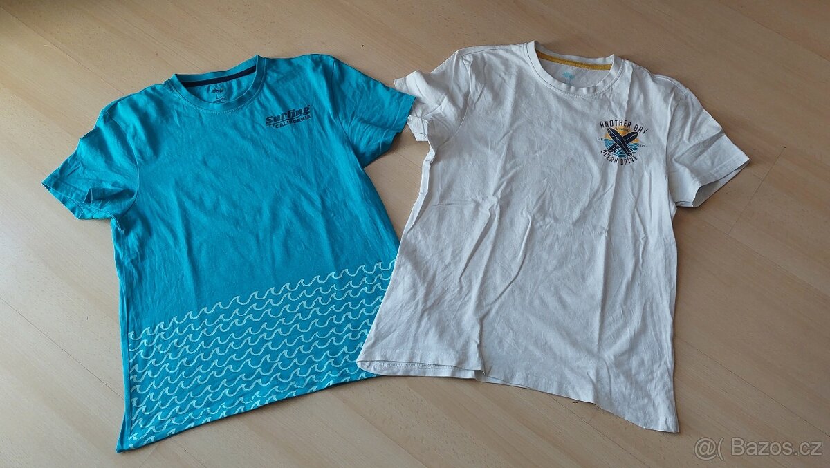 Dětské triko, tričko vel.158-164 se žralokem, maskáčové - 2