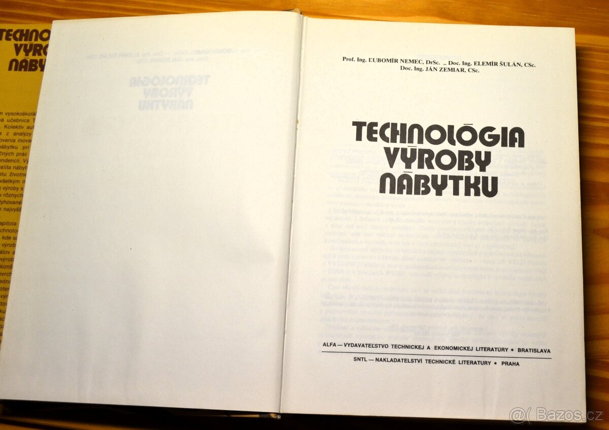 Technológia výroby nábytku - Ľ. Nemec a kol. - 2