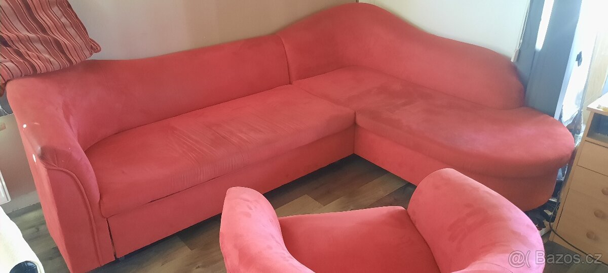 Rohová sedačka+křeslo - 2