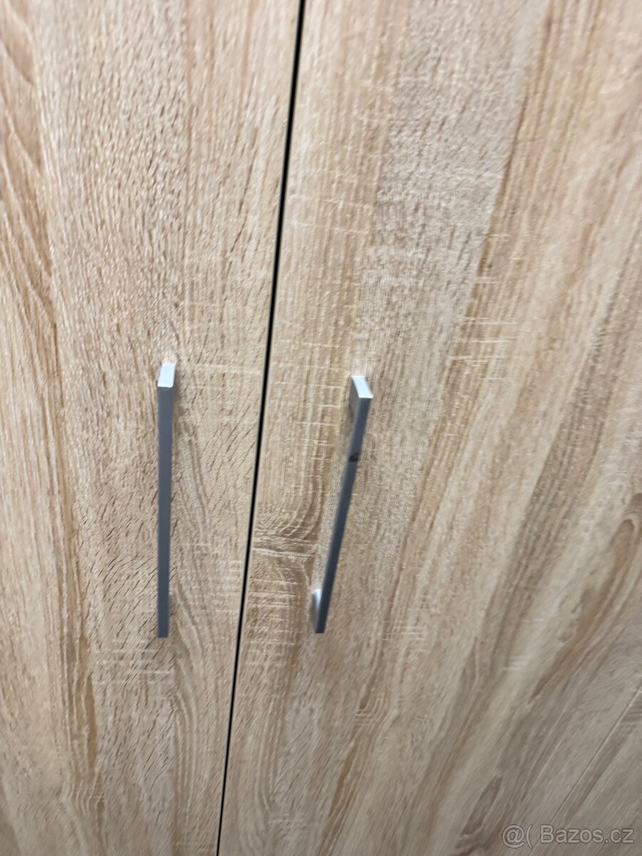 1x Krásná vysoká šatní skřín s nástavbou dub Sonoma - 2