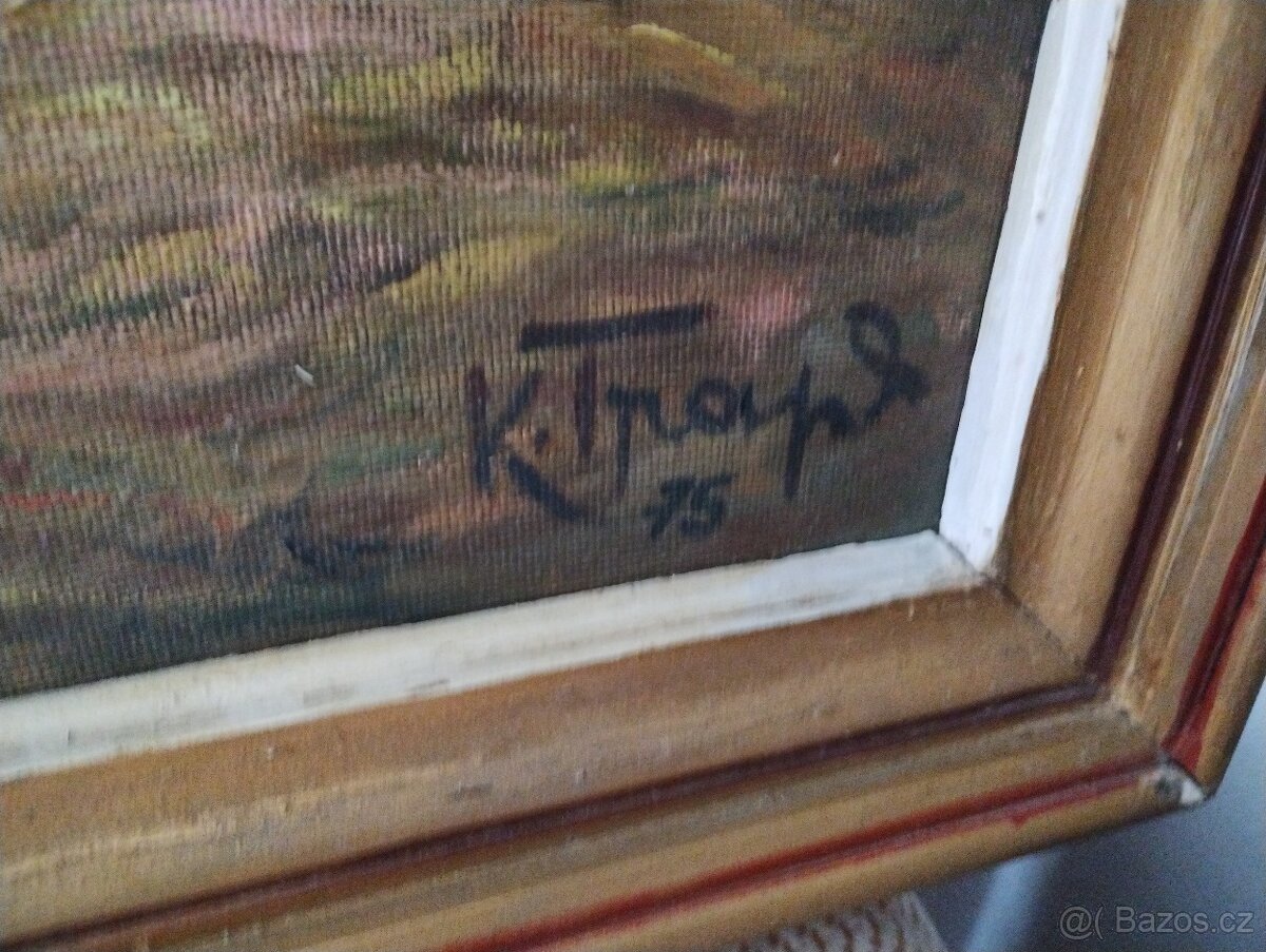 Obraz Panna Marie a Ježíš Karel Trapl 1975 - 2