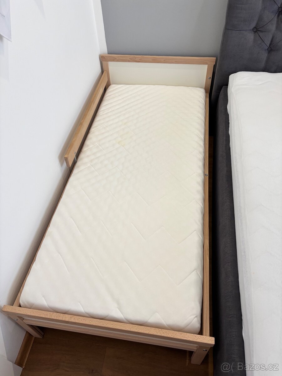 IKEA Dětská postel se zábranou vč. roštu a matrace - 2