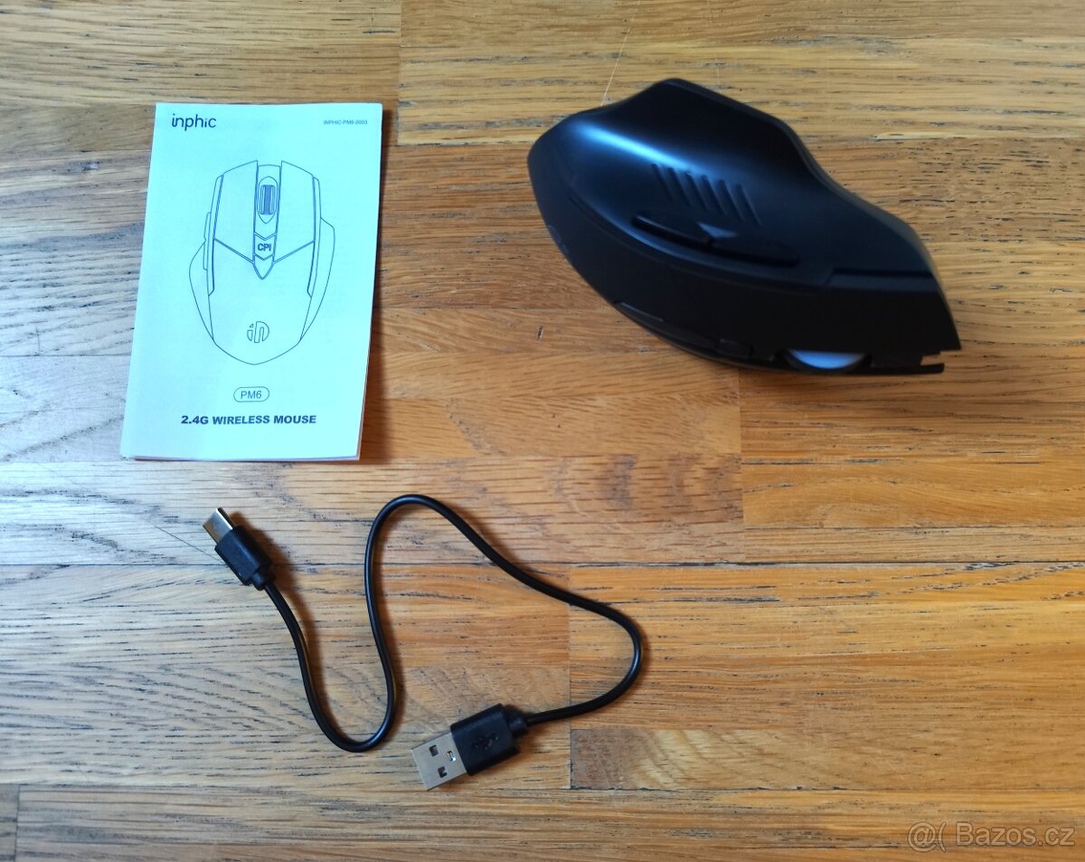 BEZDRÁTOVÁ DOBÍJECÍ MYŠ INPHIC PM6 - 2