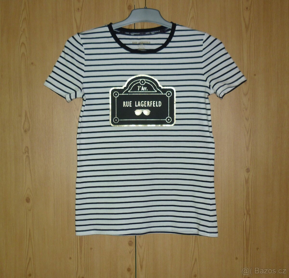 Bílo - černé dámské tričko Karl Lagerfeld - 2