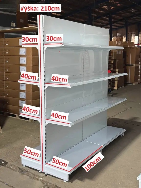 Oboustranné regály 50/40/40/30cm - 2