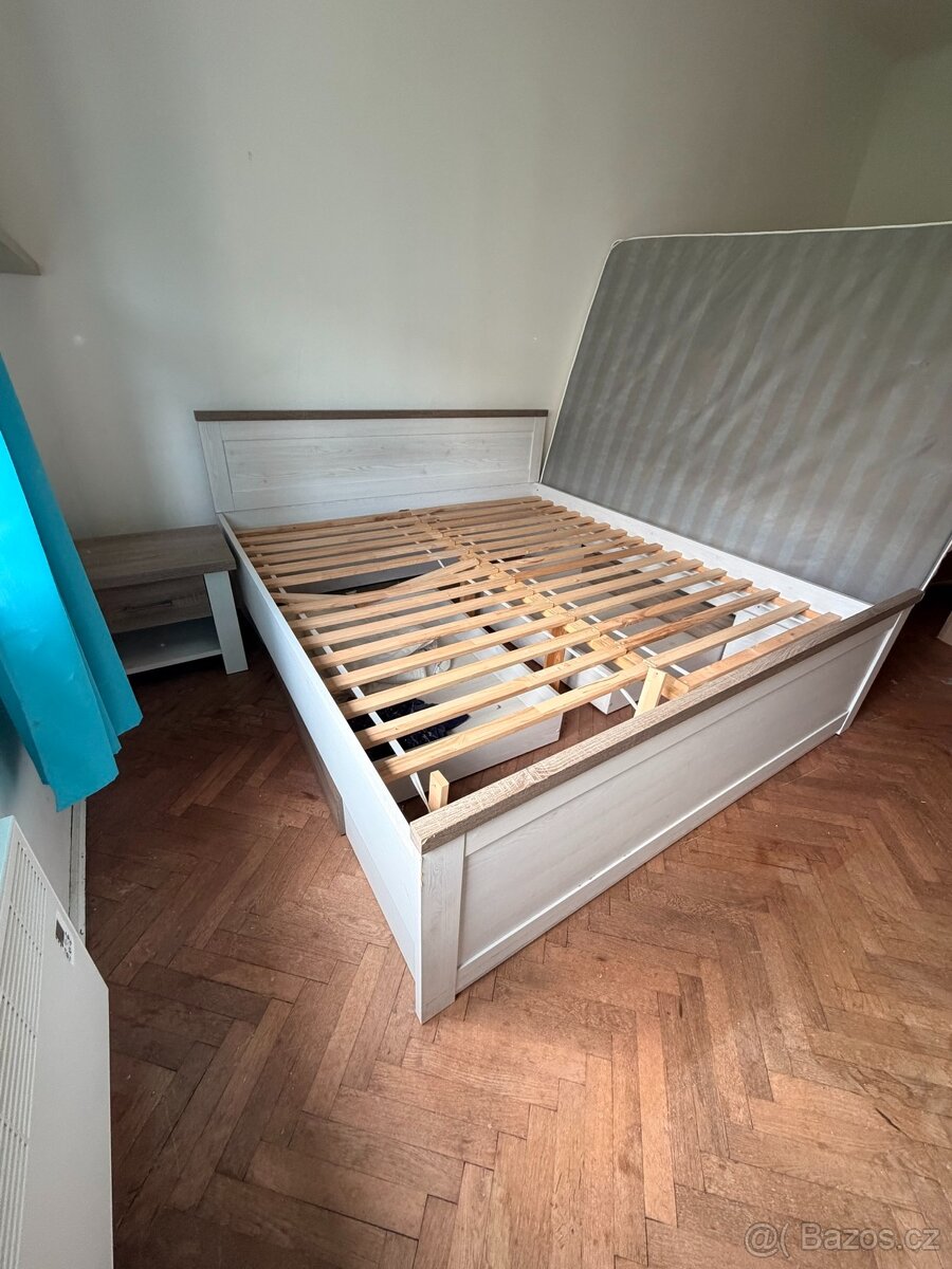 Prodám postel 180×200 cm + rošt + šuplíky - 2