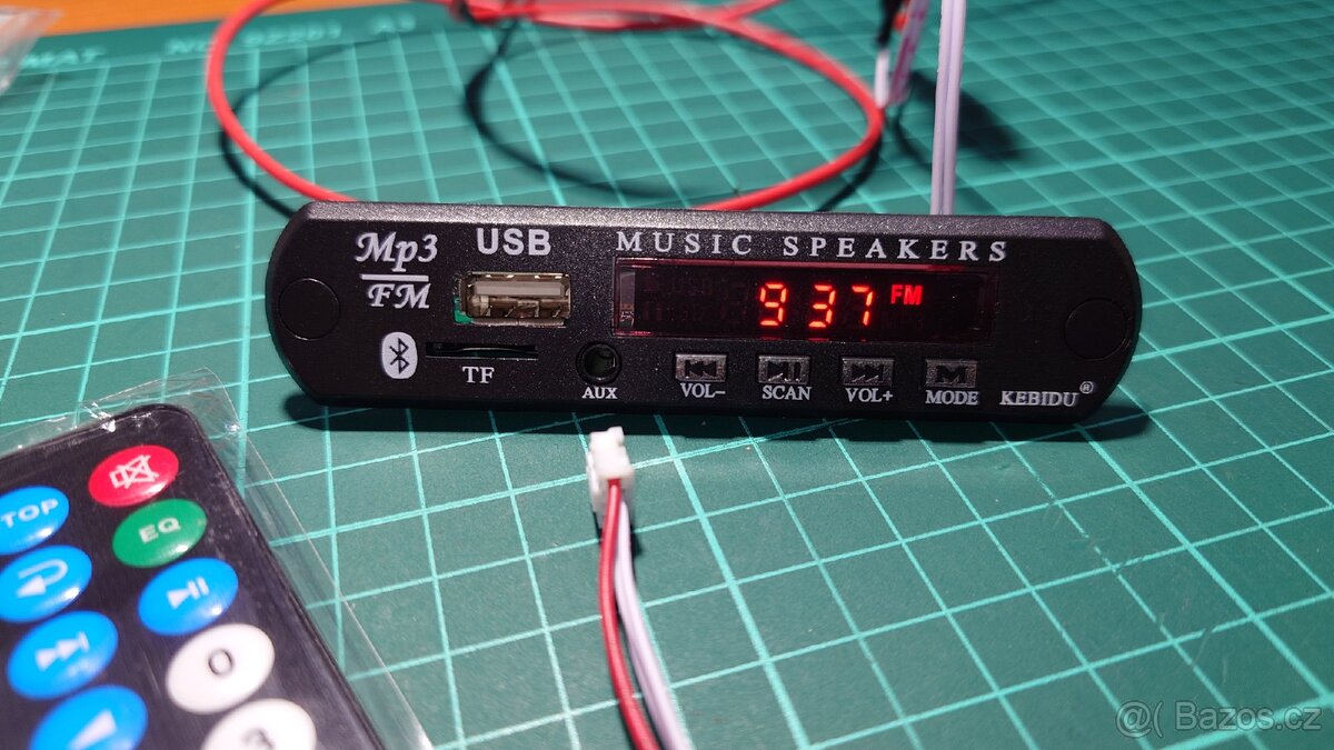 Modul Bluetooth USB SD MP3 FM AUX s mikrofonem a ovladačem - 2