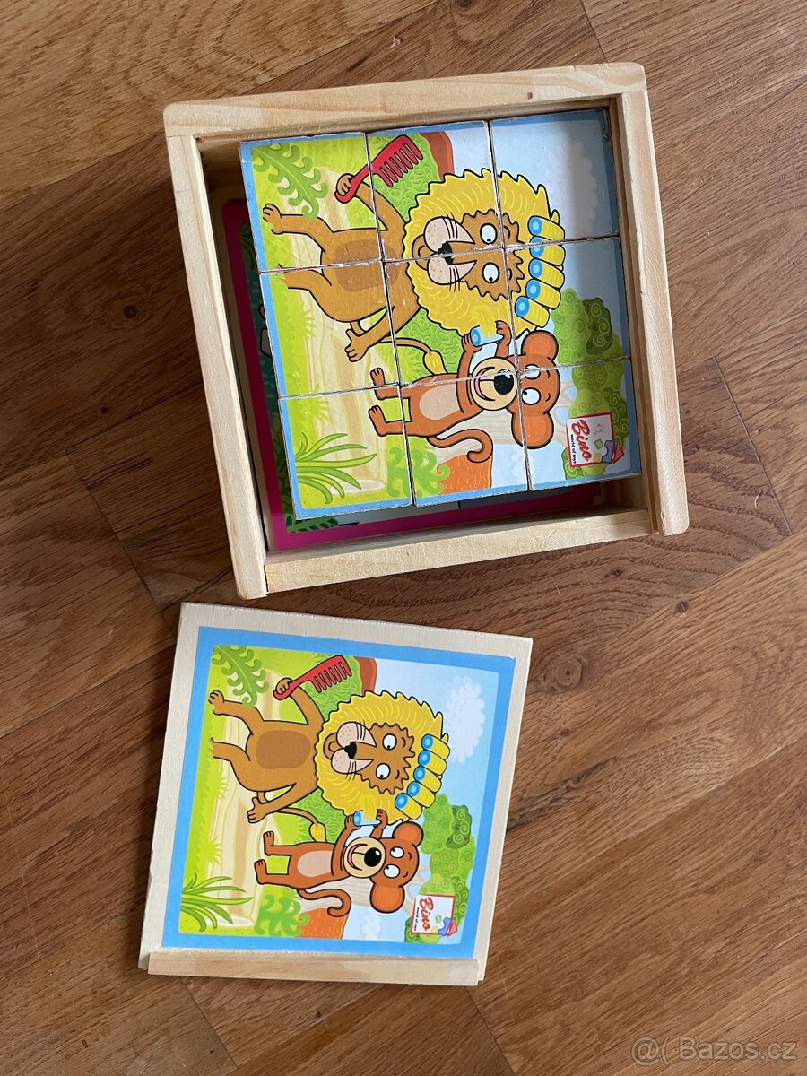 Dřevěné kostky se zvířátky - 2