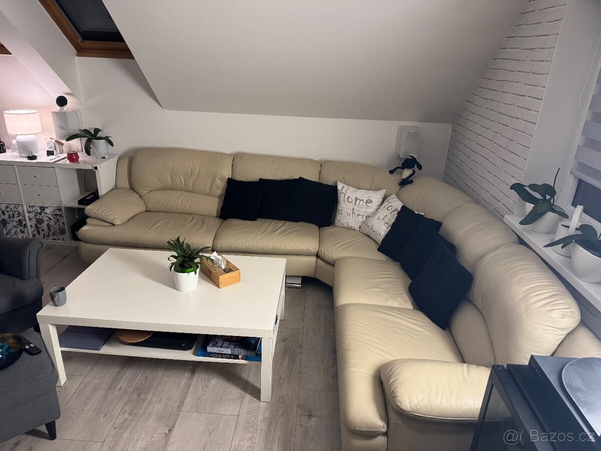 Prodám koženou rohovou sedací soupravu - 2
