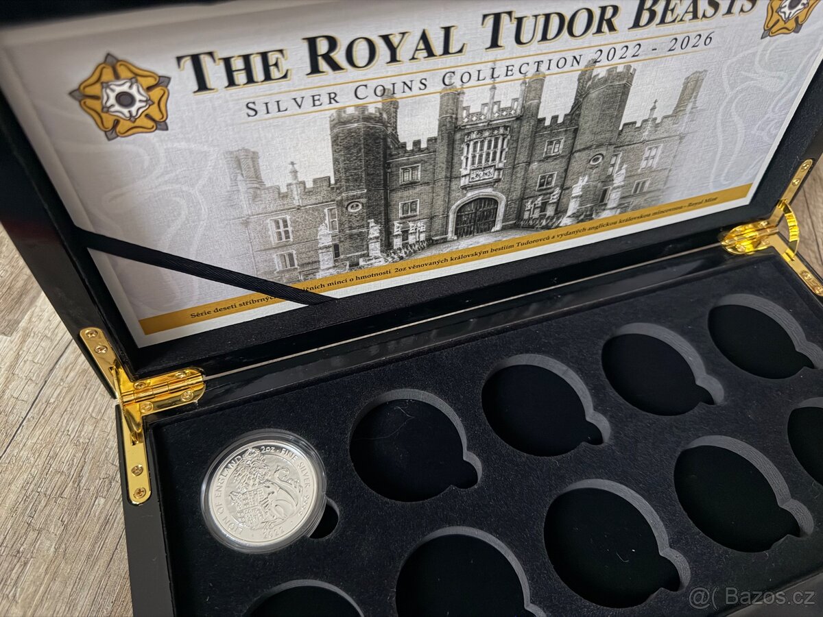Stříbrná mince 2 Oz The Tudor Beasts Lion of England 2022 - 2