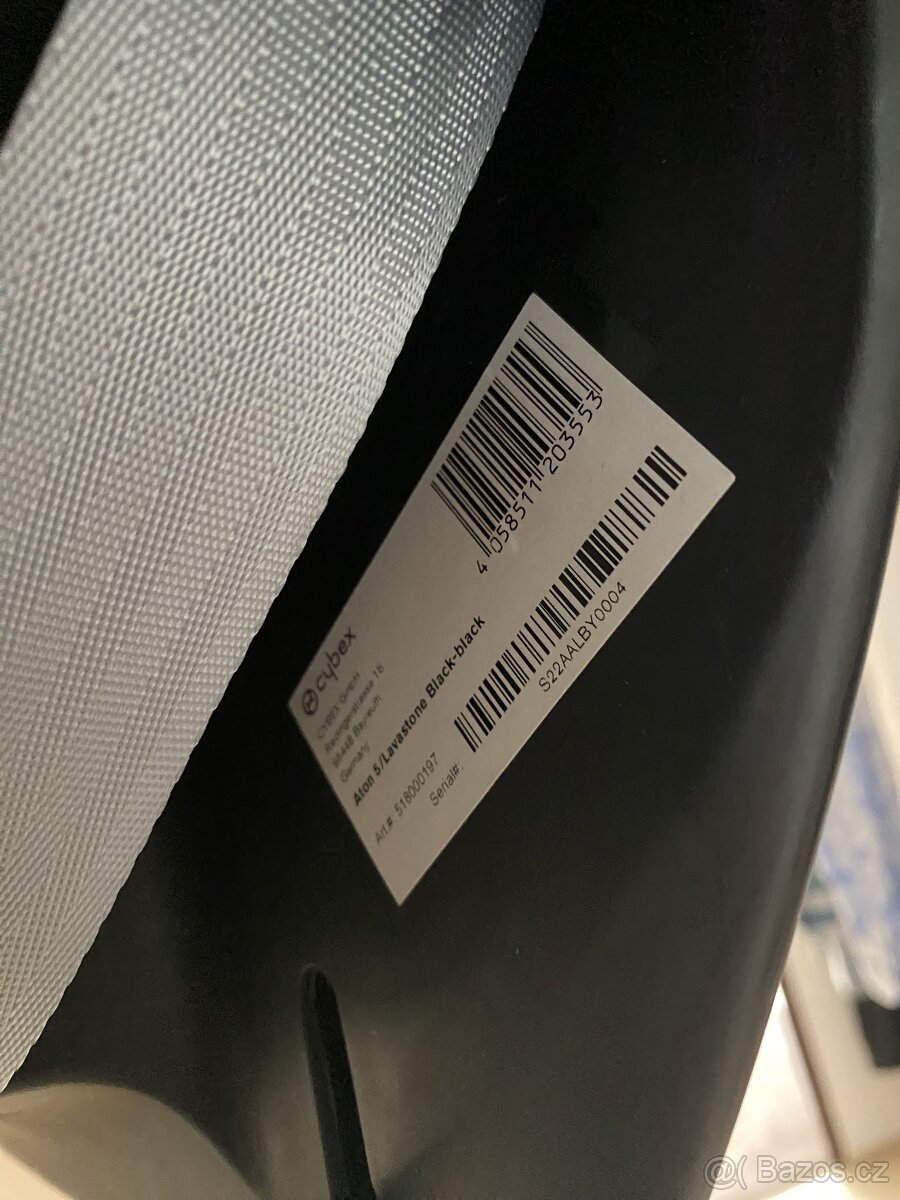 Autosedačka (vajíčko) Cybex Aton 5 Black - 2