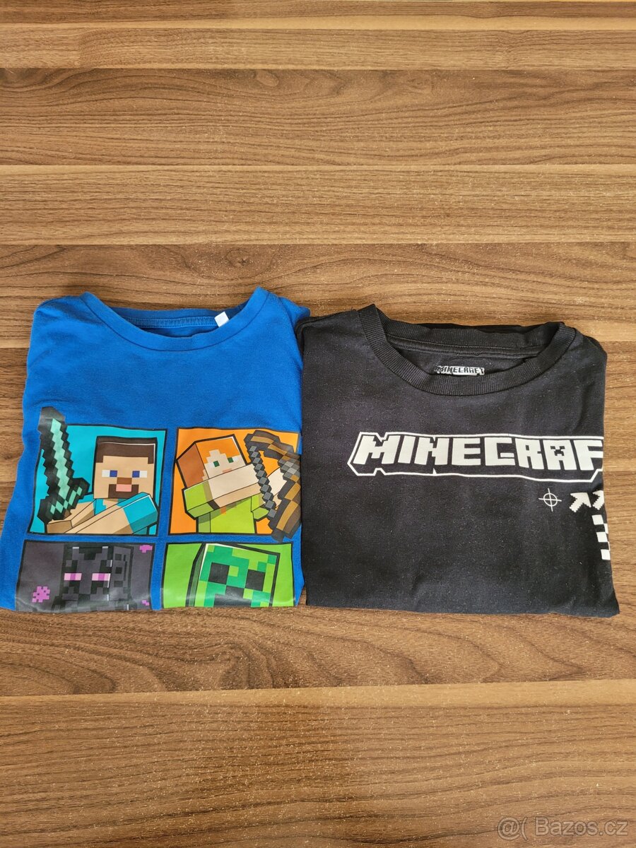 Set dětských triček Minecraft vel.134 - 2