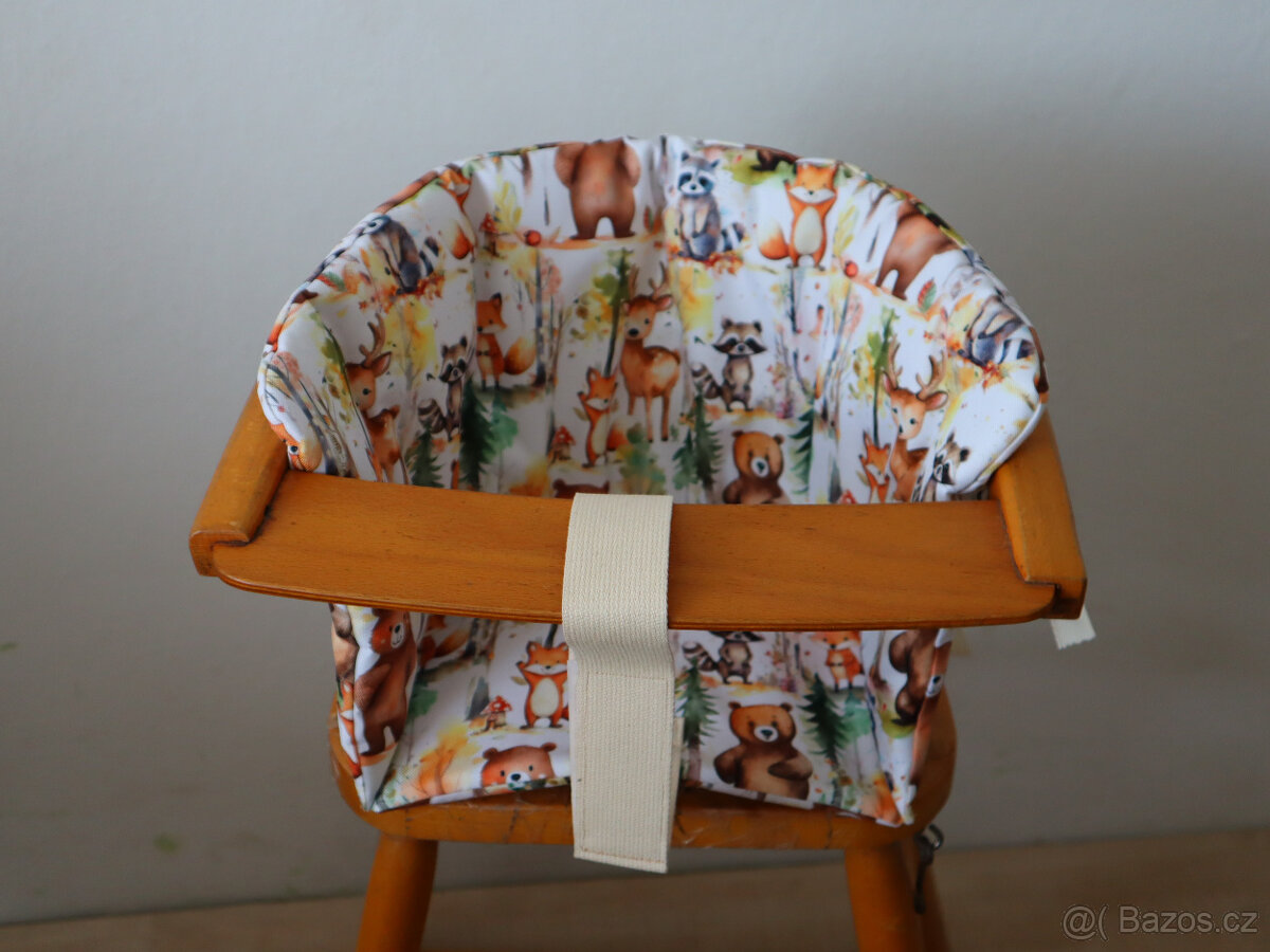 Vložka do dřevěné židličky se středovým popruhem - polyester - 2