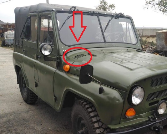 Těsnění topení před velitelem UAZ 469 - 2