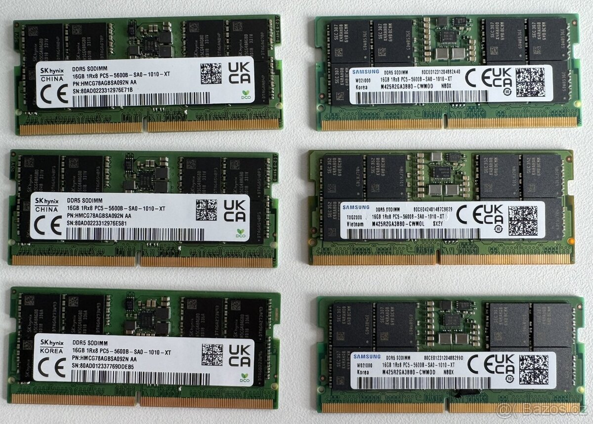Paměti do notebooku DDR4 a DDR5 - 2