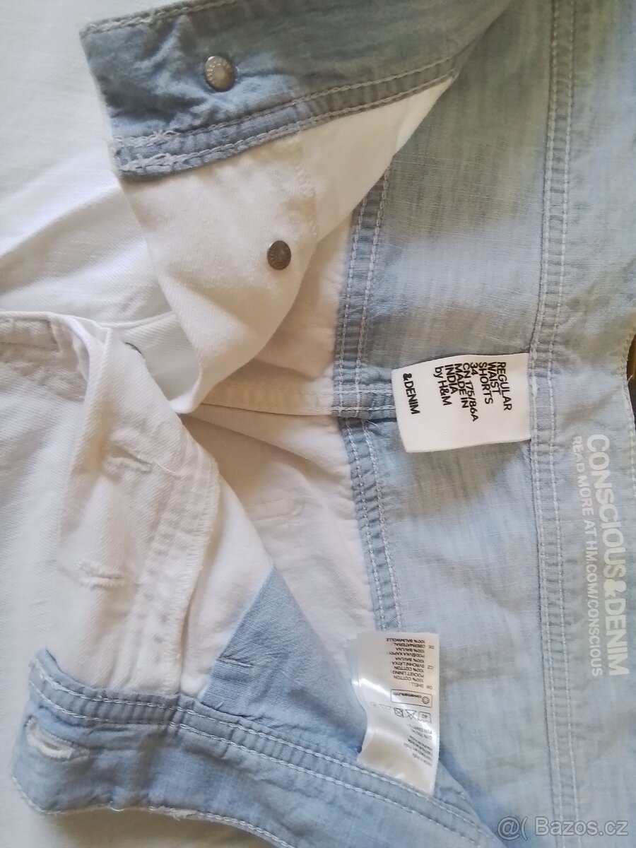 Pánské bílé kraťasy,H&M vel.W34 - 2