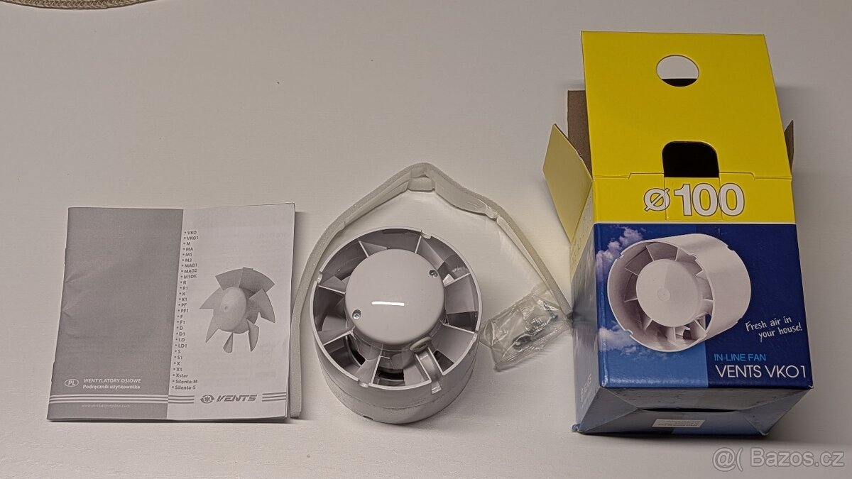 Ventilátor do potrubí 100 mm - 2