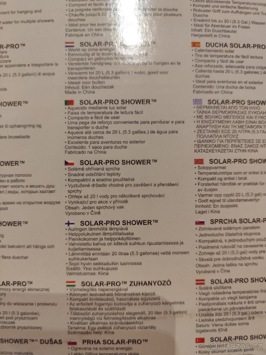 Solární sprcha - 2