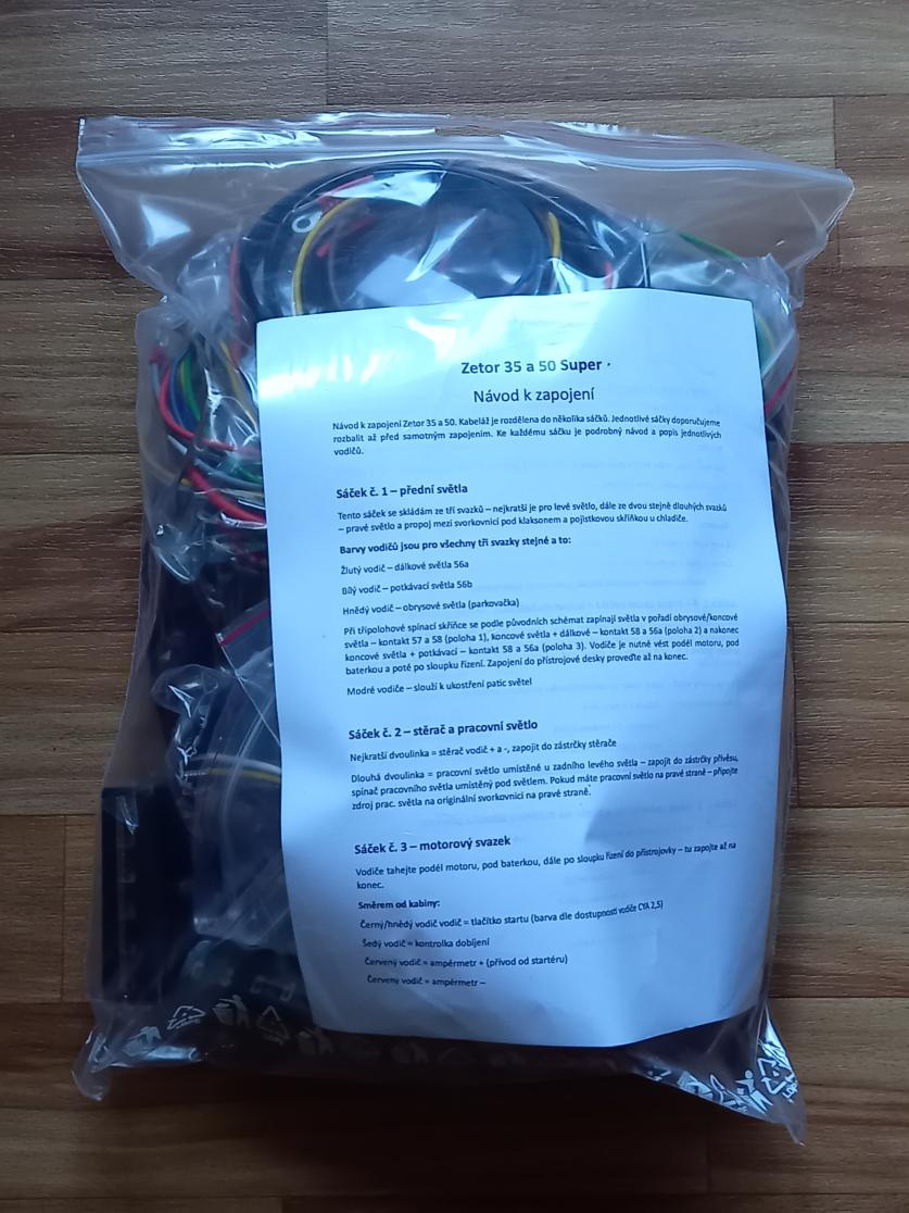 kabeláž ZETOR 50 Super - verze dynamo nebo alternátor - 2