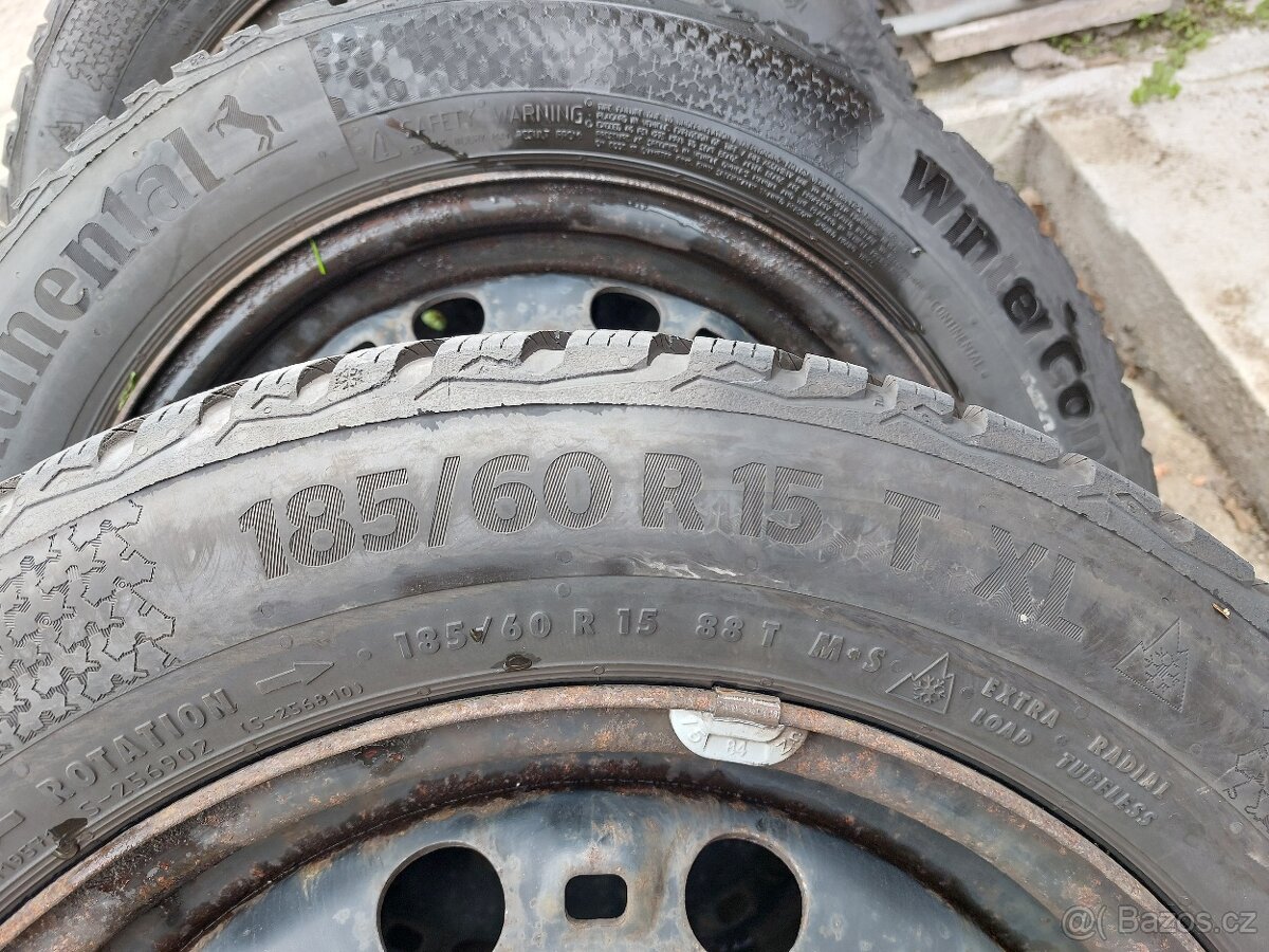 Prodám zimní sadu pneu 185/60 R15 - 2